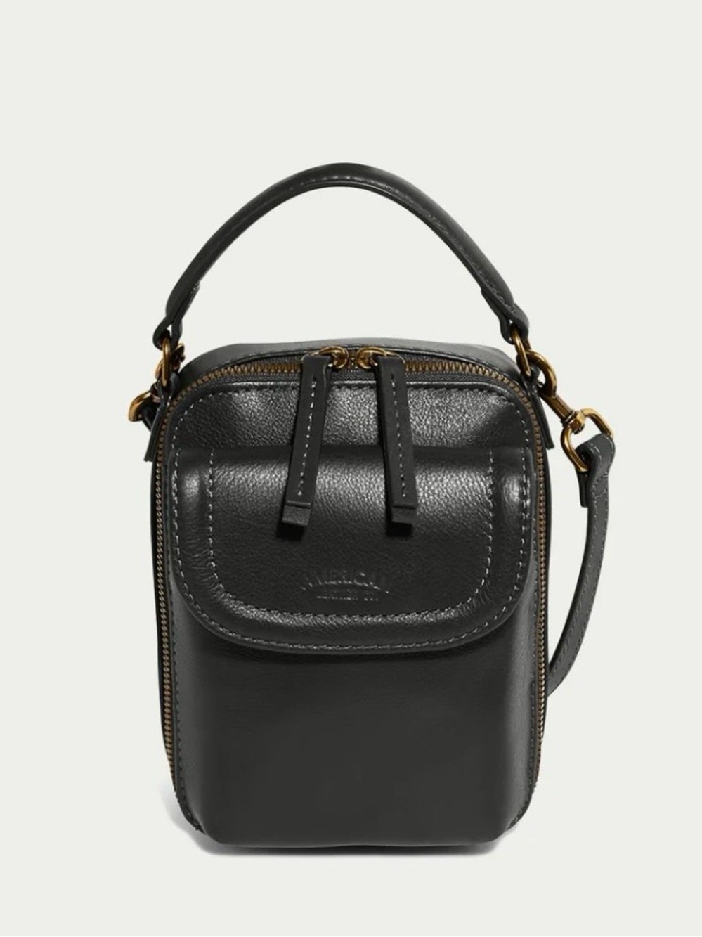 American Leather Co. Tribeca Crossbody Black - Picture 2 of 14